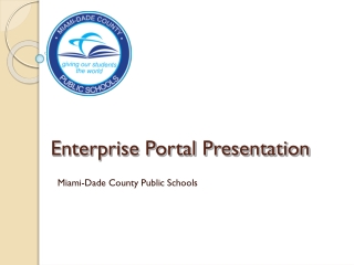 Enterprise Portal Presentation