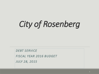 City of Rosenberg