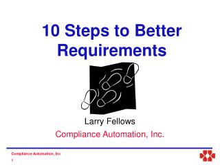 10 Steps to Better Requirements