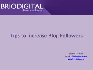 Tips to Increase Blog Followers