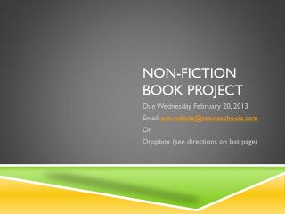 Non-Fiction Book Project