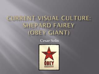 Current Visual Culture: Shepard Fairey (Obey Giant)
