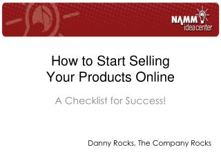 How to Start Selling Your Products Online