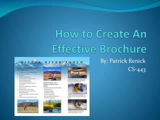 How to Create An Effective Brochure