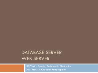 Database Server Web server