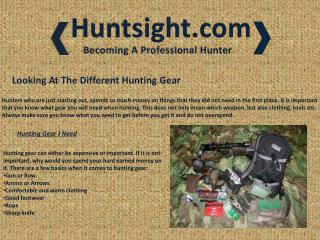 Looking At The Different Hunting Gear
