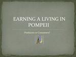 EARNING A LIVING IN POMPEII