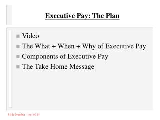 Executive Pay: The Plan