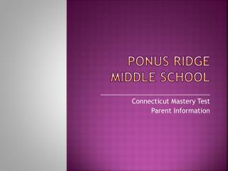 Ponus Ridge Middle School