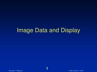 Image Data and Display
