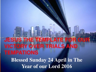 Blessed Sunday 24 April in The Year of our Lord 2016
