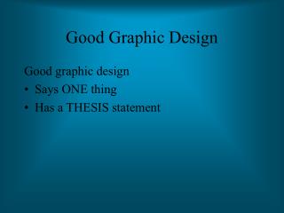 Good Graphic Design