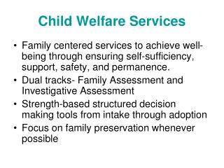 PPT - Child Welfare Services PowerPoint Presentation, Free Download ...