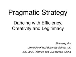 Pragmatic Strategy