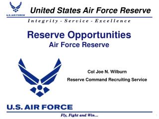 Reserve Opportunities Air Force Reserve