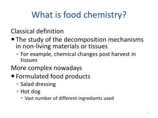 PPT - Arnold’s Food Chemistry PowerPoint Presentation - ID:2060474