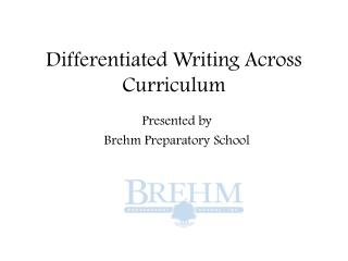 Differentiated Writing Across Curriculum