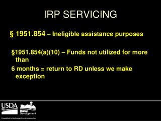 IRP SERVICING