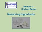 Measuring Ingredients