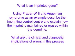 What is an imprinted gene?