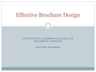 Effective Brochure Design
