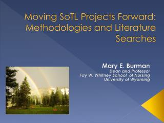 Moving SoTL Projects Forward: Methodologies and Literature Searches