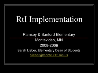 RtI Implementation