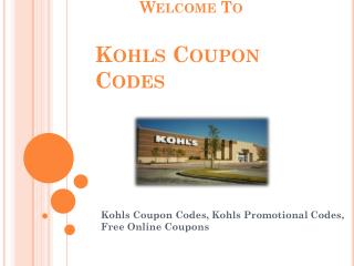 Kohls Coupon Codes