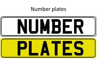 Number plates and Show plates