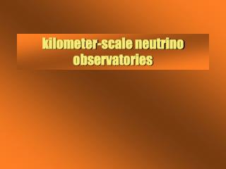 kilometer-scale neutrino observatories