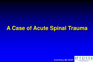 A Case of Acute Spinal Trauma
