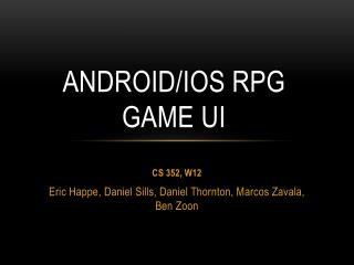 Android/ iOS RPG Game UI