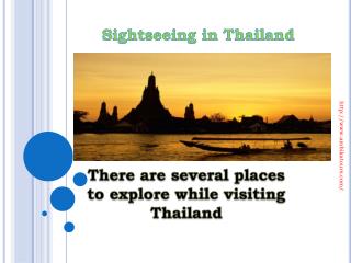 Sightseeing in Thailand through Ambika Tours