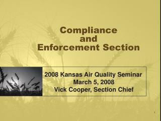 Compliance and Enforcement Section