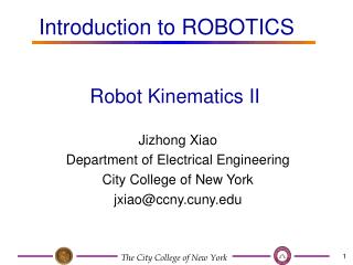 Robot Kinematics II