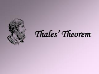 Thales’ Theorem