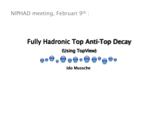 Fully Hadronic Top Anti-Top Decay (Using TopView)