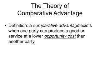 comparative advantage theory