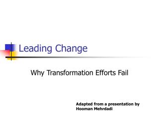 Leading Change