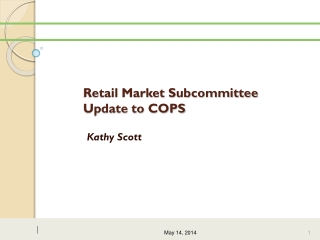 Retail Market Subcommittee Update to COPS
