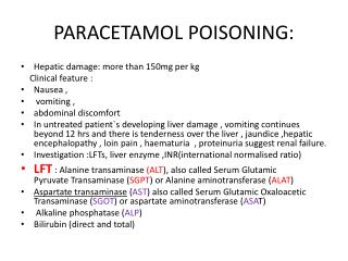antidote for paracetamol poisoning