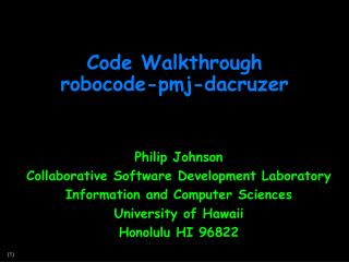 Code Walkthrough robocode-pmj-dacruzer