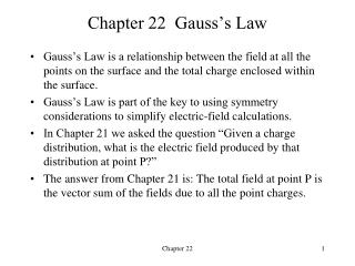 Ppt Chapter 22 Gauss S Law Powerpoint Presentation Free Download Id 2970439