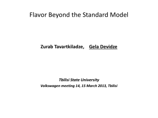 Flavor Beyond the Standard Model