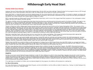 Hillsborough Early Head Start