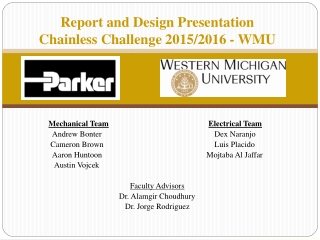 Report and Design Presentation Chainless Challenge 2015/2016 - WMU
