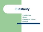 Elasticity