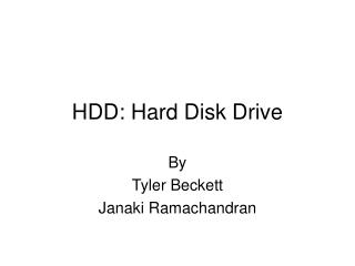 HDD: Hard Disk Drive