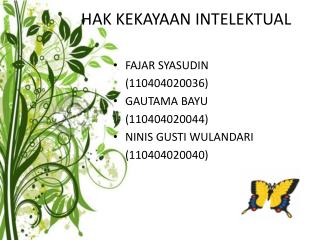 Hak Kekayaan Intelektual (HAKI)