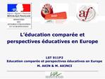 L ducation compar e et perspectives ducatives en Europe